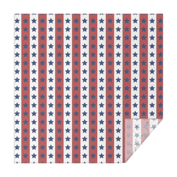 Christmas Square Tablecloth 52x52 Inch – Waterproof Polyester Printed Table Cover, Wrinkle Resistant & Washable for Kitchen Dining Picnic Party Decor, Single-v4-15, White