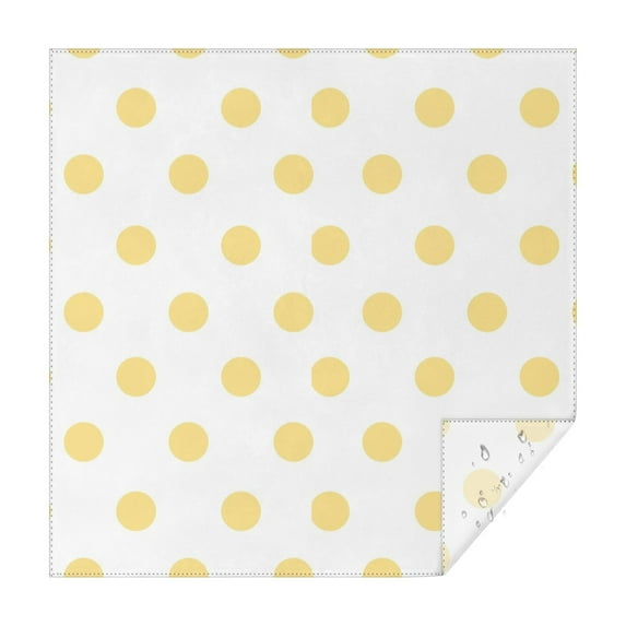 Christmas Square Tablecloth 52x52 Inch – Waterproof Polyester Printed Table Cover, Wrinkle Resistant & Washable for Kitchen Dining Picnic Party Decor, Single-v4-15, White