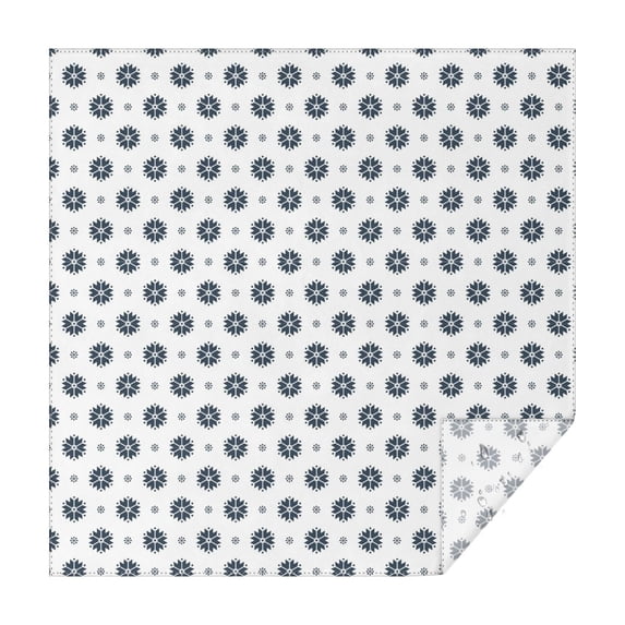 Christmas Square Tablecloth 52x52 Inch – Waterproof Polyester Printed Table Cover, Wrinkle Resistant & Washable for Kitchen Dining Picnic Party Decor, Single-v4-15, White