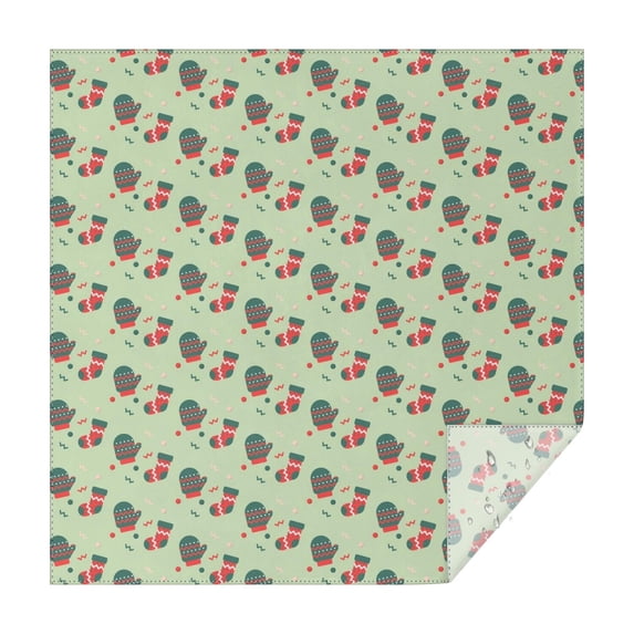 Christmas Square Tablecloth 60x60 Inch – Waterproof Polyester Printed Table Cover, Wrinkle Resistant & Washable for Kitchen Dining Picnic Party Decor, Single-v4-13, White