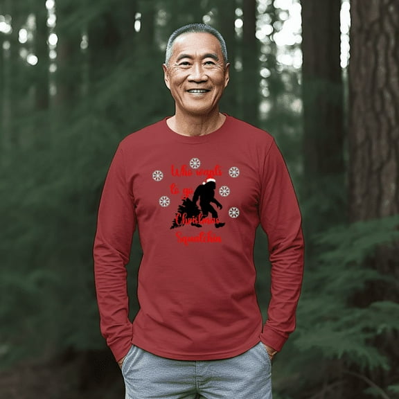 Christmas Squatchin Unisex Jersey Long Sleeve Tee