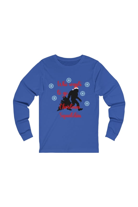 Christmas Squatchin Unisex Jersey Long Sleeve Tee