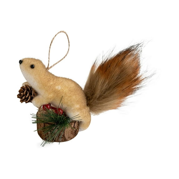 Christmas Squirrel Decoration Christmas Tree Pendant Party Decoration Cute Hairy Decorations,Festive Holiday Decor for Xmas Tree, Home Party Decoration