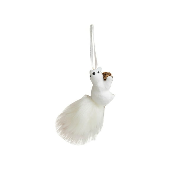 Christmas Squirrel Ornaments, Hanging Decoration, Christmas Gift, Squirrel Toy(White)