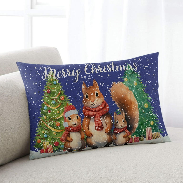 Cushion Covers Oblong Christmas Pillow Rectangle Christmas Pillows