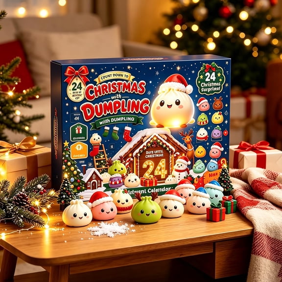 Christmas Squishies Advent Calendar 2026, 24-Day Countdown for Adults