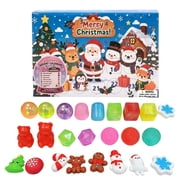 Christmas Squishies Advent Calendar 2026 ,24 Days Mystery Countdown Blind Box with Kawaii Squishies Toys, Sensory Fidget Stress Relief Gifts for Party Favors & Stocking Stuffers