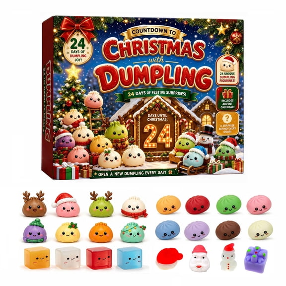 Christmas Squishies Advent Calendar 2026, 24 PC Fidget Christmas Countdown Calendar, Surprises Sensory Fidget for Adult, Christmas Party Favors Gift