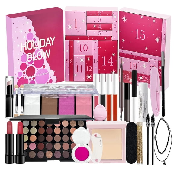 Makeup Advent Calendar 2026, 24 Days Countdown Surprises Calendar Make up Gift Set, Christmas Gift Makeup Kits For Women Teens Girls With Eyeshadow Palette, Lipsticks, and Cosmetic Tools