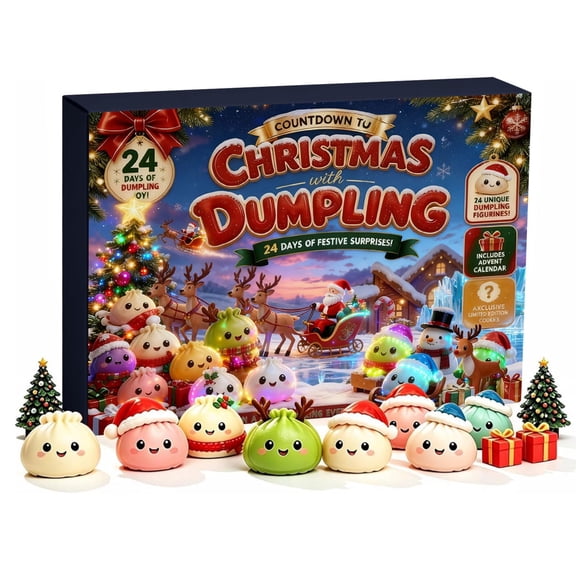 Christmas Squishies Advent Calendar for Adults, 24-Day Holiday Countdown with Surprise Toys