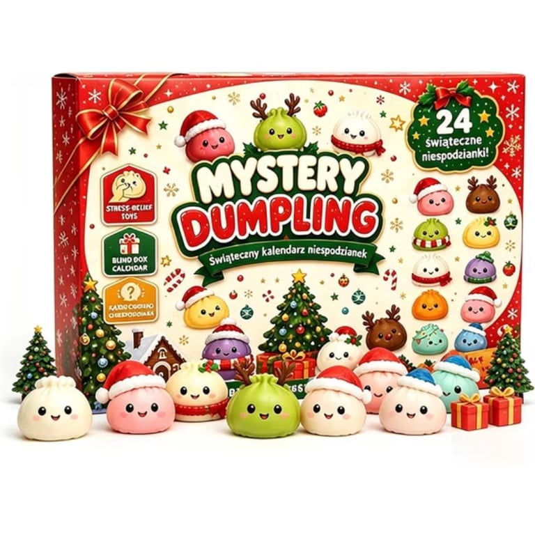 Christmas Squishy Advent Calendar 2026, 24 Days Dumpling Squishy
