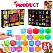 Christmas Squishy Countdown Advent Calendar, 24 Day Stress Cube Relief Sensory Toy 2026 Advent Calendars for Kids Adult Boys Girls Xmas Party Favors 1pcs