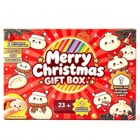 Christmas Squishy Dumplings Advent Calendar 2026 Countdown Calendar, Surprises Sensory Fidget Toys for Adult, Christmas Party Favors Gift
