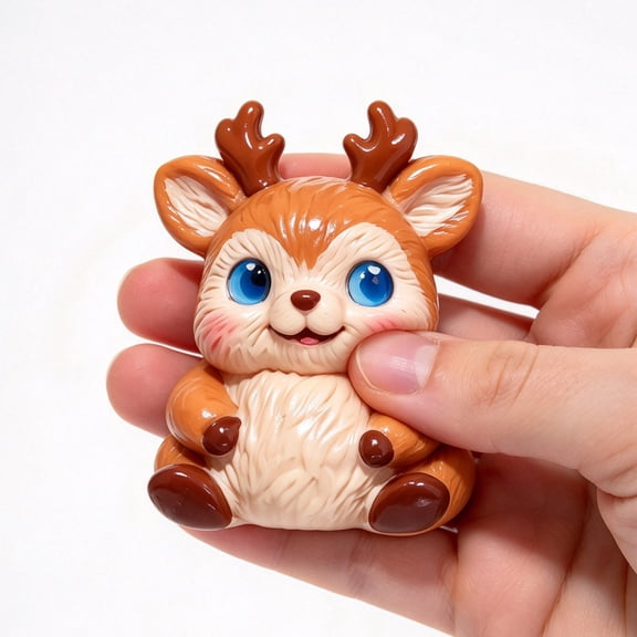 Christmas Squishy Fidget Toys, Cute Kawaii Squeeze Stress Relief Toys, Soft TPR Elastic Hand Sensory Toys for Kids Adults, Christmas Stocking Stuffers, #Reindeer