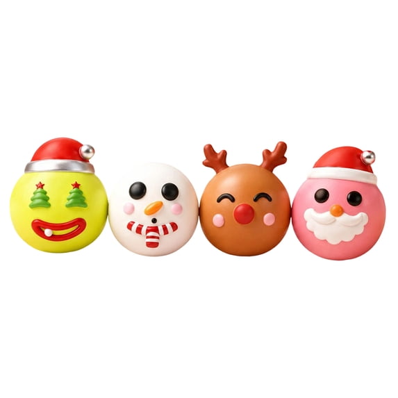 Christmas Squishy Portable Squeeze Fidget Toy, Repeated‑Use Anxiety Relief Sensory Toy, Hand‑Operated Decompression Toy for Boys Girls, Classroom Rewards & Home Leisure Gift(Ugly Balls Random Style)