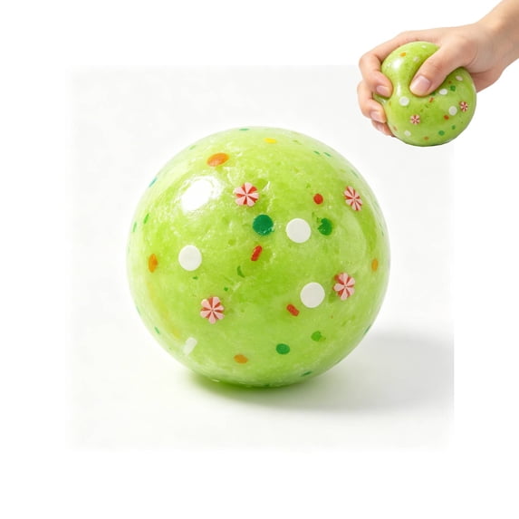 Christmas Squishy Toys, Slow-Rising Stress Relief Squeeze Ball with Candy Sprinkles, Cute Xmas Fidget Toy for Stress Relief and Holiday Party Favors
