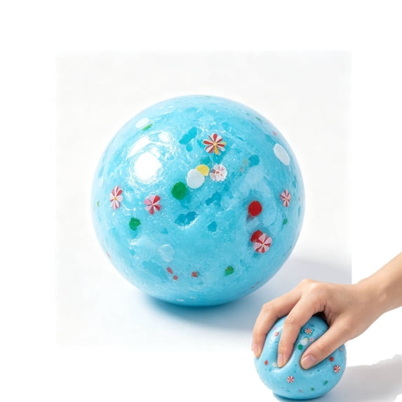 Christmas Squishy Toys, Slow-Rising Stress Relief Squeeze Ball with Candy Sprinkles, Cute Xmas Fidget Toy for Stress Relief and Holiday Party Favors