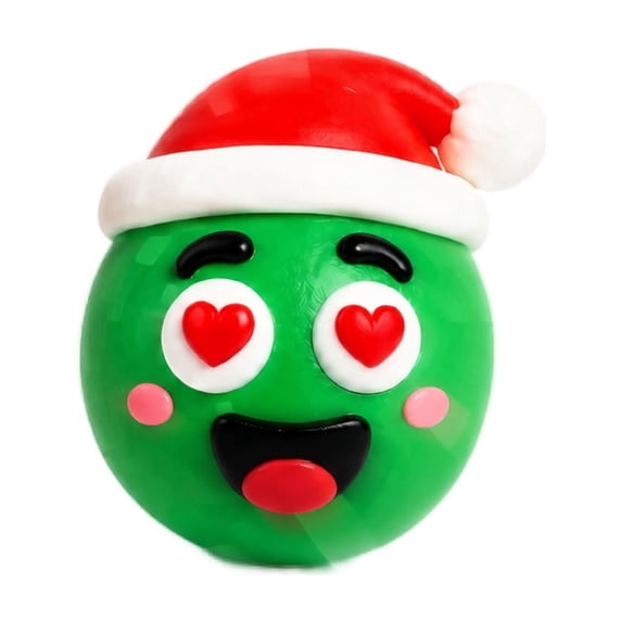 Christmas Squishy with Diy Changeable Expressions, Green, for Relaxation, Squeeze Toy