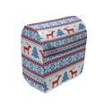 thumbnail image 1 of Christmas Stand Mixer Cover, Traditional Folkloric Knit Style Image Holiday Seasonal Design Celebration Theme, Kitchen Appliance Organizer Bag Cover with Pockets, 5 Quarts, Red Blue, by Ambesonne, 1 of 4