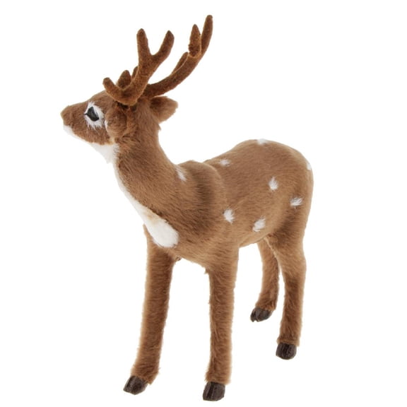 Christmas Standing Deer Doll Window Showcase Fireplace Mantel Home Party Decoration Dark Brown style 3