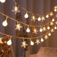 thumbnail image 1 of Christmas Star String Lights White Copper Wire LED Battery Operated Garland for Holiday Decor, 1 of 5