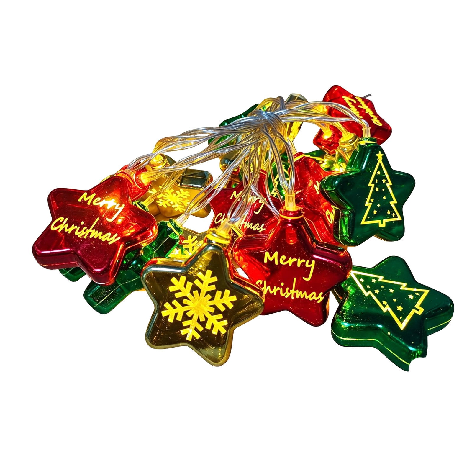 Christmas Star String Lights for Hanging and Wrapping Indoor Bedroom Wall Tree Party