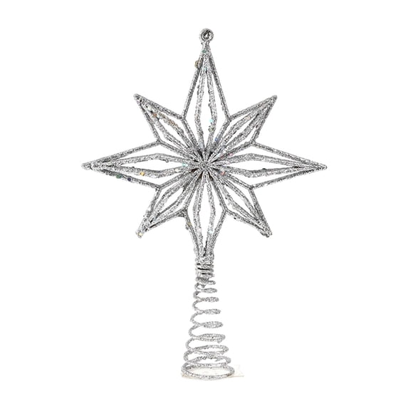Christmas Star Tree Topper,Glitter Star Christmas Tree Topper,8-Pointed Star Tree Topper,Hollow Christmas Star Decoration,Xmas Tree Topper ,Star Tree Topper for Christmas Tree Decoration
