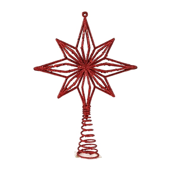 Christmas Star Tree Topper,Glitter Star Christmas Tree Topper,8-Pointed Star Tree Topper,Hollow Christmas Star Decoration,Xmas Tree Topper ,Star Tree Topper for Christmas Tree Decoration