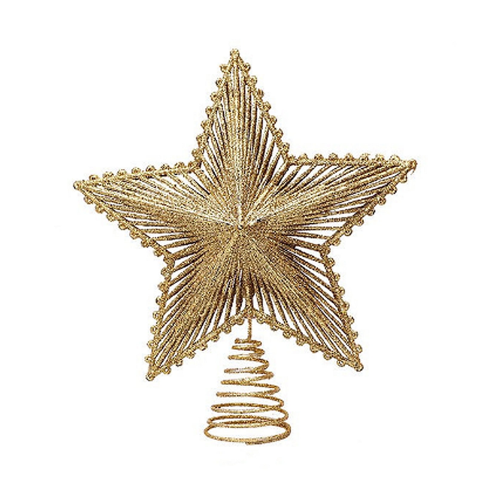 Christmas Star Tree Topper Lights, 9 Inch Christmas Glitter Tree Topper