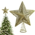 thumbnail image 1 of Christmas Star Tree Topper, Xmas Glitter Hollow Star Treetop Topper, 3D Hollow Star Tree Top Ornament, 5 Point Star Xmas Treetop Ornaments for Christmas Home Office Mall Decor, 7.68X9.25 Inch, 1 of 7