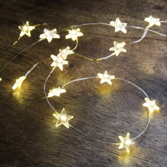 Christmas Star Wire Lights 50 Plastic Battery Powered 29292