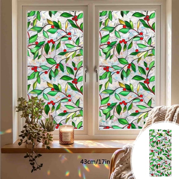 Christmas Static PVC Window Cling Decal Reusable Static Window Sticker ...
