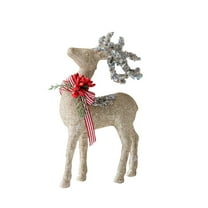 Christmas Statues, Deer Figurine Decorations, Elk Sculptures, Lifelike Craft Statues, Christmas Elk Ornaments, Cabinet Decorative Figurines for Home and Office