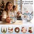 thumbnail image 1 of Christmas Stemless Wine Glasses 3D Relief Art Glass Cups Decorative Drinkware Unique Festive Gift for Entertaining, 1 of 6