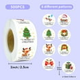 thumbnail image 1 of Christmas Stickers 500 Pcs Roll Gift Sticker Christmas Stickers for Kids Holiday Pack Gift Christmas Decorating Merry Christmas Stickers Roll Multicolor, 1 of 7
