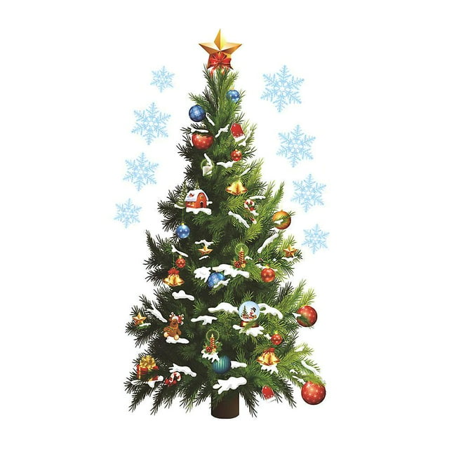 Christmas Stickers Christmas Tree Stickers Christmas Wall Sticker Sheet
