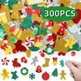 thumbnail image 1 of Christmas Stickers for Craft Glitter Self Adhesive Felt Stickers Snowflake Santa Bell Sticker for Xmas Gift Box BagTree, Greeting Cards DIY Decoration 300Pcs Design 2, 1 of 7