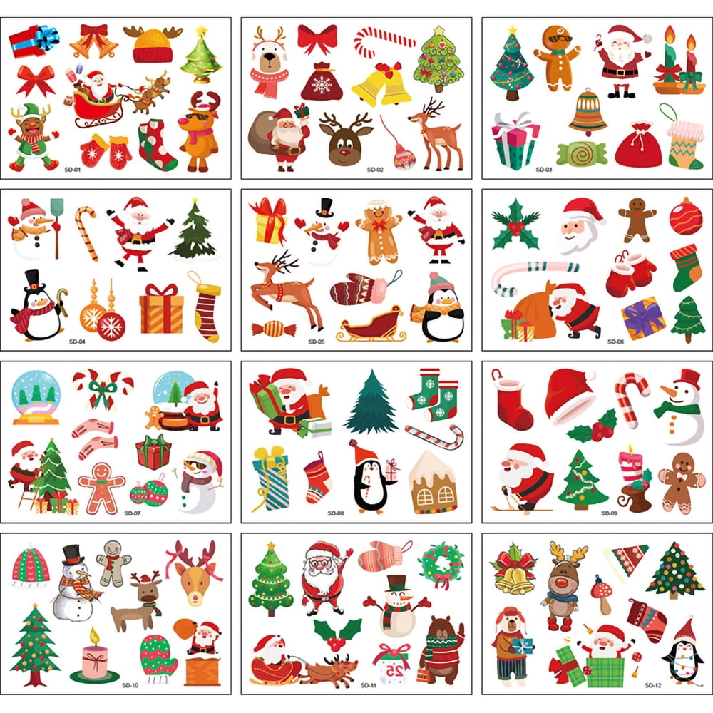 Christmas Stickers for Kids Holiday Stickers for Party Favors Make Your ...