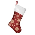 thumbnail image 1 of Christmas Stocking – 18" Velvet Plush Holiday Sock with White Faux Fur Cuff, Full Print Polyester, Hanging Loop, Perfect for Xmas Tree & Fireplace Decoration, 1 of 5