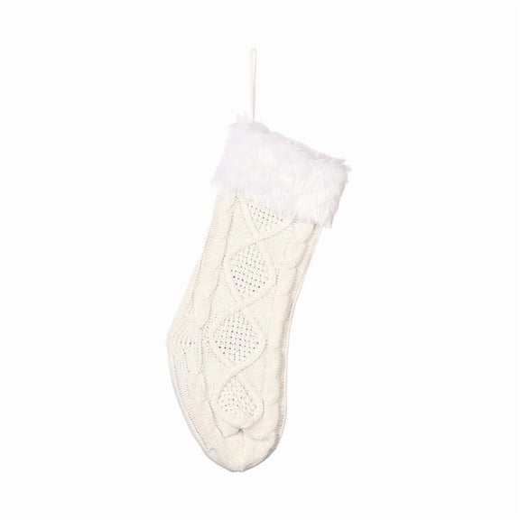 Christmas Stocking 22" Large Cable Knit Stockings Family Holiday Decorations