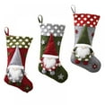 thumbnail image 1 of Christmas Stocking 3 Pack,18.5 Inch 3D Gnomes Santa Christmas Stockings Fireplace Hanging Stockings for Family Christmas Decoration Xmas Character Holiday Season Party Decor, 1 of 3