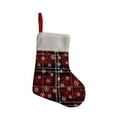 thumbnail image 1 of Christmas Stocking 7 Inch Small Velvet Hanging Sock for Fireplace Mantel, Mini Gift & Candy Bag, Xmas Tree Decorations, Holiday Party Favors Red, 1 of 2