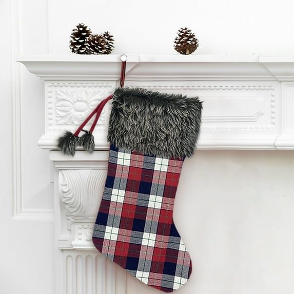 Christmas Stocking Big Xmas Stockings Decoration Santa Snowman Reindeer Stocking Christmas Decorations and Party Accessory/ Christmas Tree Ornaments Christmas Decorations Christmas Stockings B