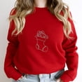 thumbnail image 1 of Christmas Stocking Blueprint Funny Holiday Schematic Art Graphic - Trending Now SW5846 Unisex Sweatshirt, Up to Size 5XL, 1 of 2