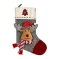 thumbnail image 1 of Christmas Stocking Charm Gift Stocking 18 inch Cozy Santa Snowman Reindeer Printed Classic Knit Christmas Stocking Personalized Xmas Hanging Decoration Home Farmhouse Fireplace Christmas Decor, 1 of 2