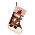 thumbnail image 1 of Christmas Stocking Charm Gift Stocking 18 inch Cozy Santa Snowman Reindeer Printed Classic Knit Christmas Stocking Personalized Xmas Hanging Decoration Home Farmhouse Fireplace Christmas Decor, 1 of 7