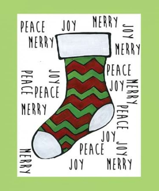 Christmas Stocking Cheer I Canvas Art - Shanni Welsh (20 x 24)