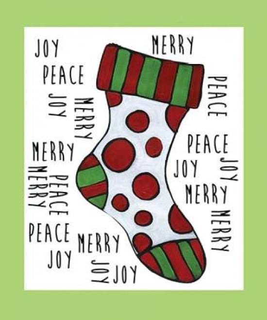 Christmas Stocking Cheer III Canvas Art - Shanni Welsh (20 x 24)
