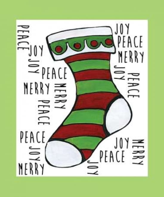 Christmas Stocking Cheer IV Canvas Art - Shanni Welsh (20 x 24)