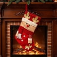 thumbnail image 1 of Christmas Stocking Classic Large Christmas Stockings, Vintage Plush Reindeer Christmas Stocking with Sturdy Hanging Loop, Christmas Decorations for Fireplace Mantel Home Display by XSAOP, 1 of 9